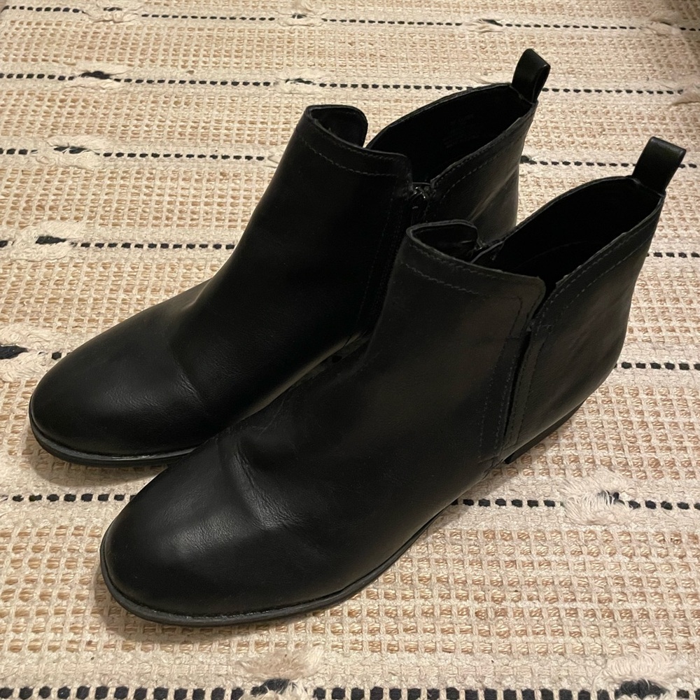 Sun + Stone Black Ankle Boots - Picture 3 of 5
